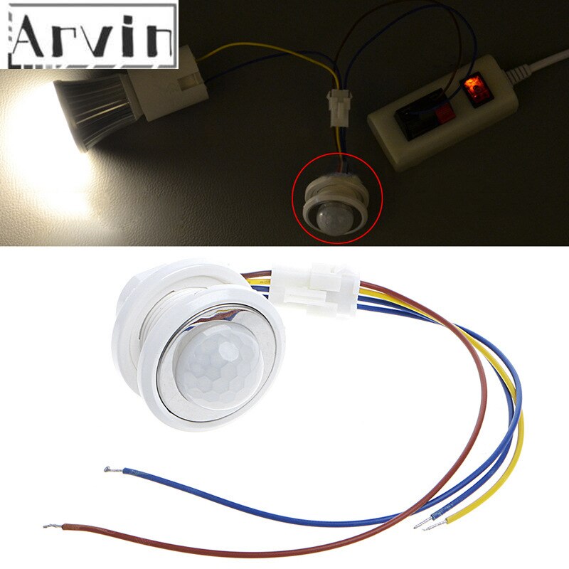 Hjem sikkerhet ledet pir detektor infrarød bevegelsessensor detektor bryter med tidsforsinkelse justerbar pir alarm system