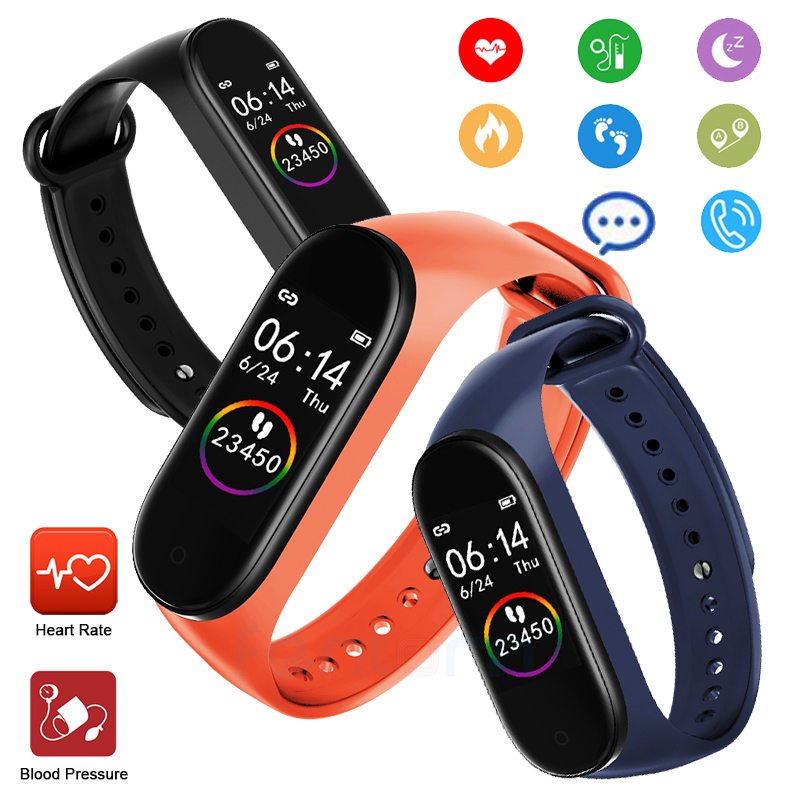 Xiao mi mi bande M4 montre intelligente Bracelet Fitness Bracelet Trcker Sport podomètre fréquence cardiaque pression artérielle Bluetooth santé Wirstband SmartWatch