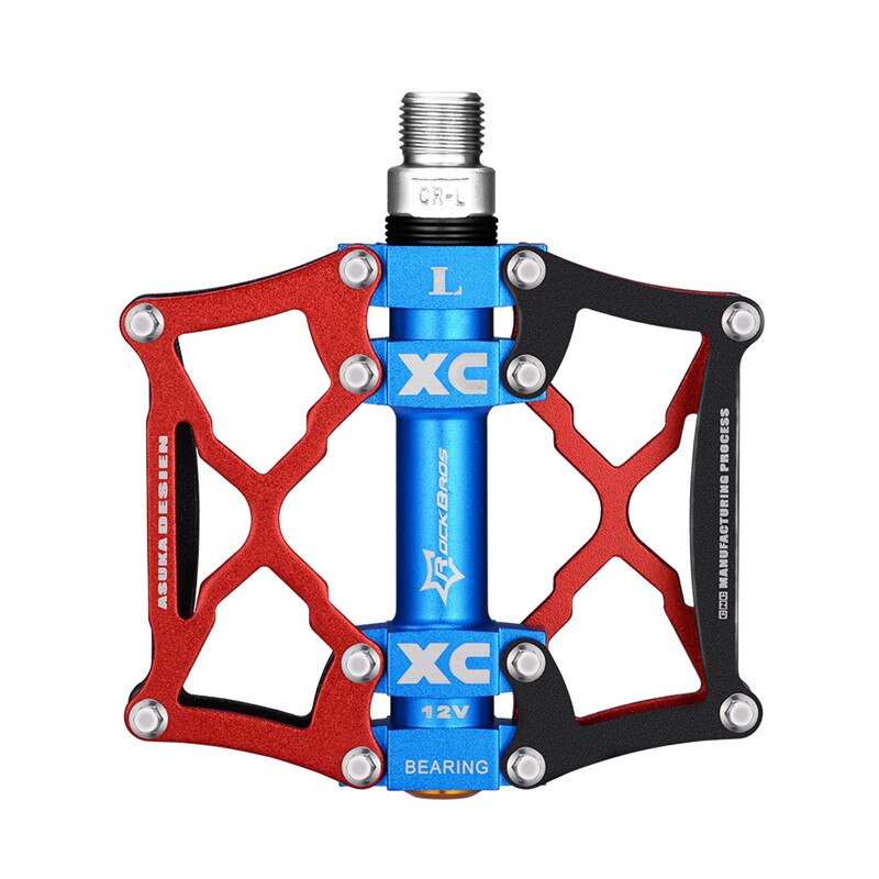 Rockbros cnc sykkel sykkel pedaler fjellpedal antiskli mtb flat pedal sykkel ridning ultralett pedal sykkel sykkel del: 12 vred