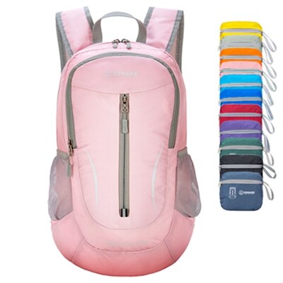 25L ZOMAKE Lightweight Packable Backpack Water Resistant Hiking Daypack, Small Travel Backpack for Women Men: coral
