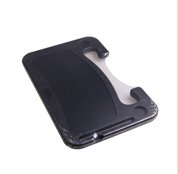 Car Laptop Desk Car with Multifunctional Chair Back Dining Table Steering Wheel Desk Auto Steering Wheel Tray Drink Holder: black