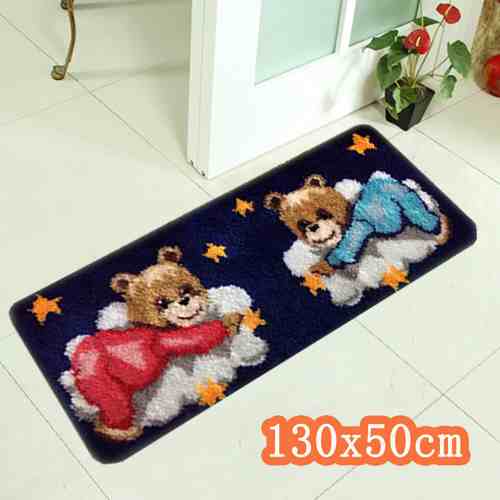 Smyrna Teppich Stickerei Haken Technik verriegeln Haken Teppich Bausätze Diy Tapijt Alfombras Kleed Knooppakket Mit Gewinde Häkeln Katze