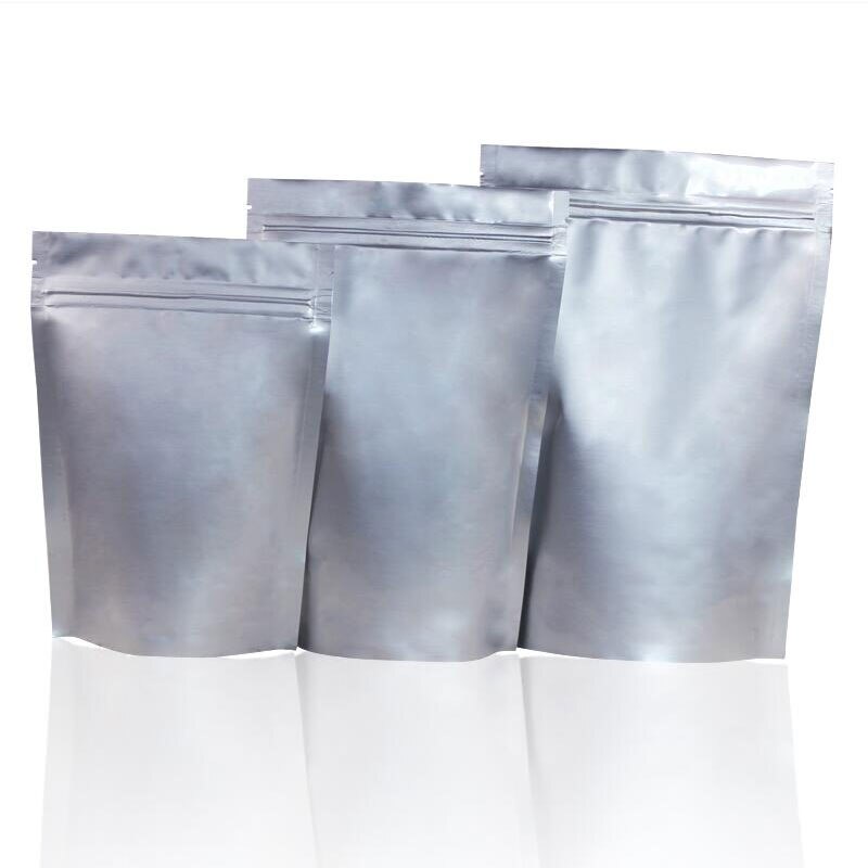Aluminum Foil Zip Tea Bag Stand Up Zipper Lock Food Savers Retail Packaging Bag Beans Storage Bag 50pcs/lot