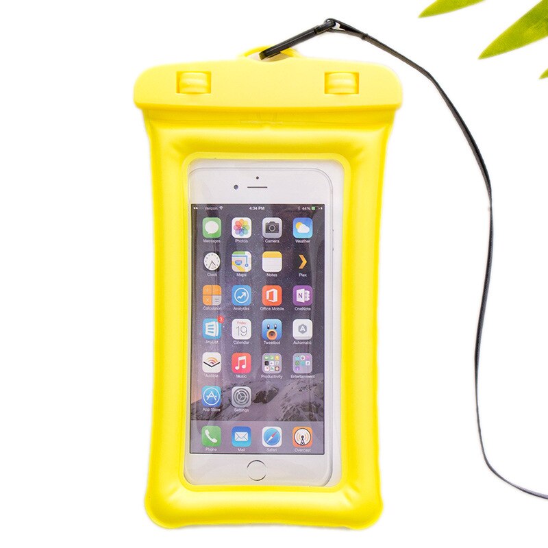 Waterproof Phone Pouch Drift Diving Swimming Bag Underwater Dry Bag Case Cover For Phone Water Sports Transparent Protector: Yellow