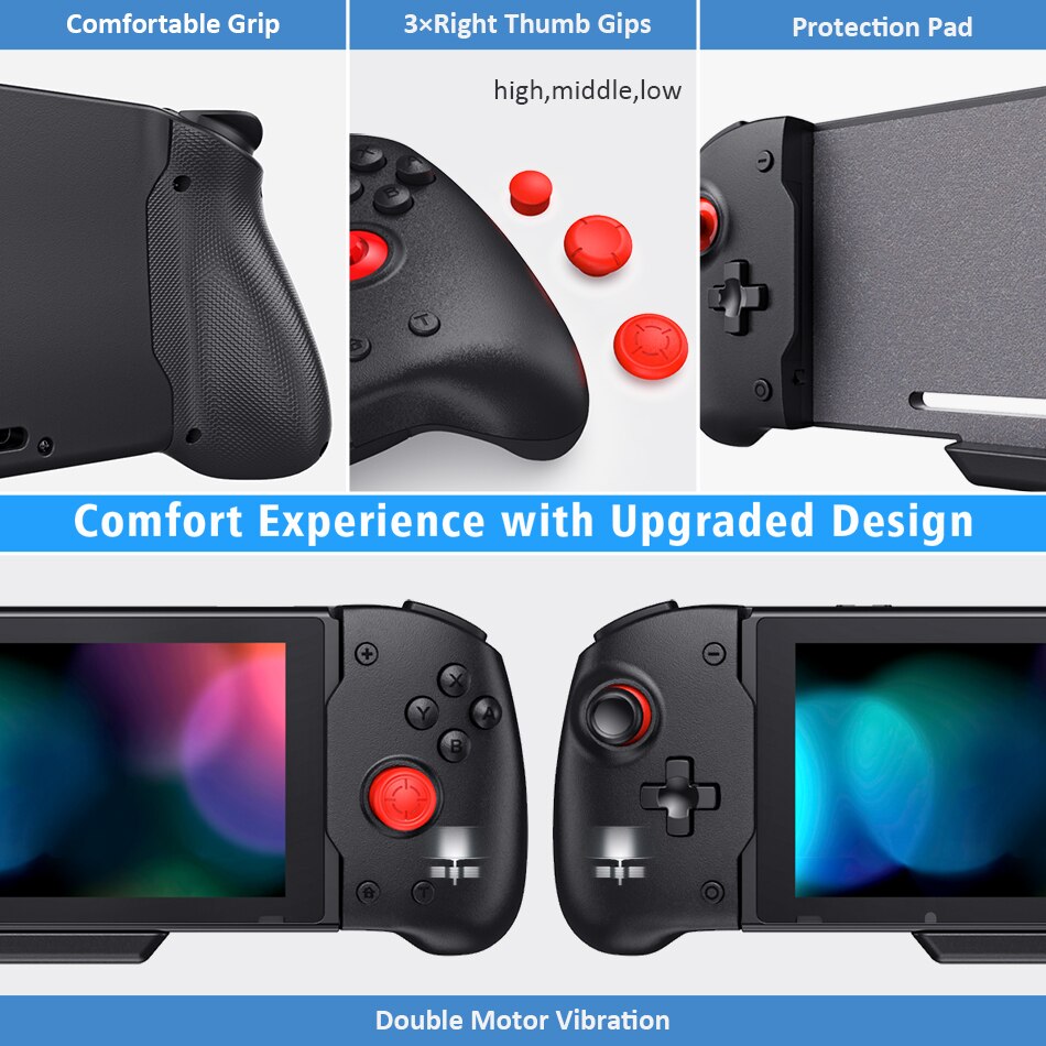 Upgrade Voor Nintendo Switch Gamepad Controller Handheld Grip Dubbele Motor Trillingen Ingebouwde 6-Assige Gyro Joycon Met opbergtas