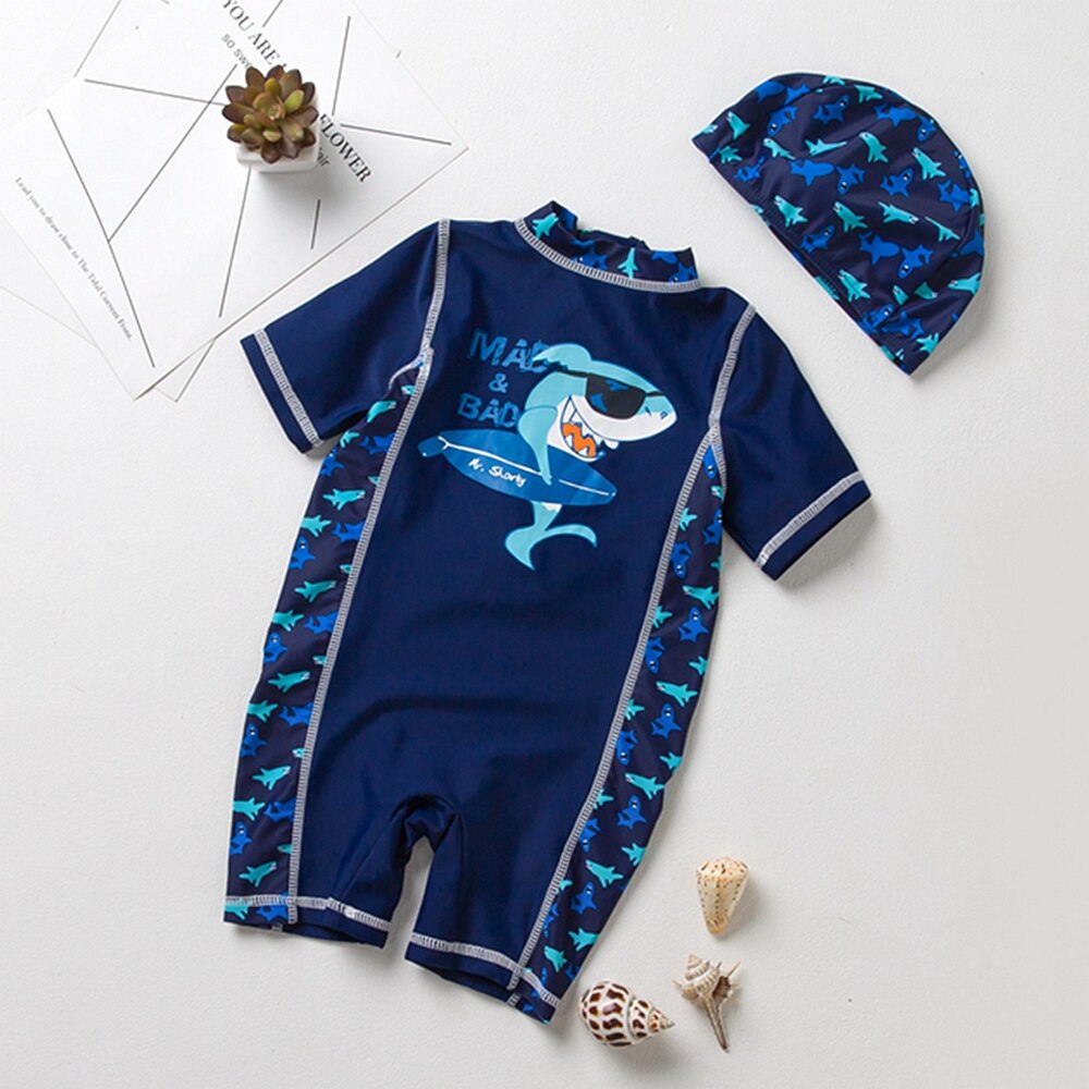 0-5t baby haj mærke baby drenge badetøj  uv 50+  solbeskyttelse ét stykke spædbarn badedragt badetøj badedragt dykning surfing