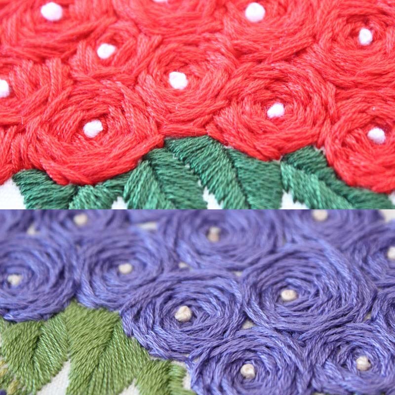 Diy broderi kit blomst trykt håndlavet håndarbejde korssting sæt syning kunst vægmaleri buket bryllup hjemmeindretning