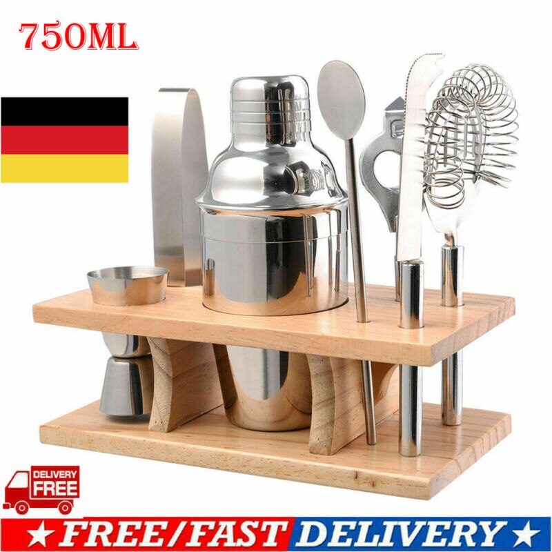 5pcs 350ML Stainless Steel Cocktail Hand Shaker Mixer Drink Barkeeper Martini Tool Bar Set Kit Bartender Tool