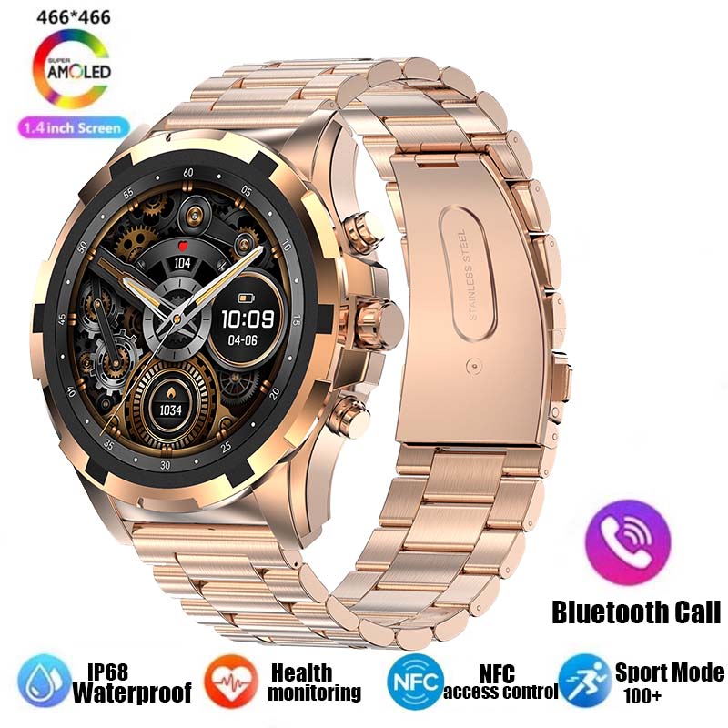 Huawei-Xiaomi Smartwatch pour homme, appel Bluetooth, 2024 "AMOLED, écran HD 1.43*466, étanche IP67, batterie, NDavid, , 466: GRIS