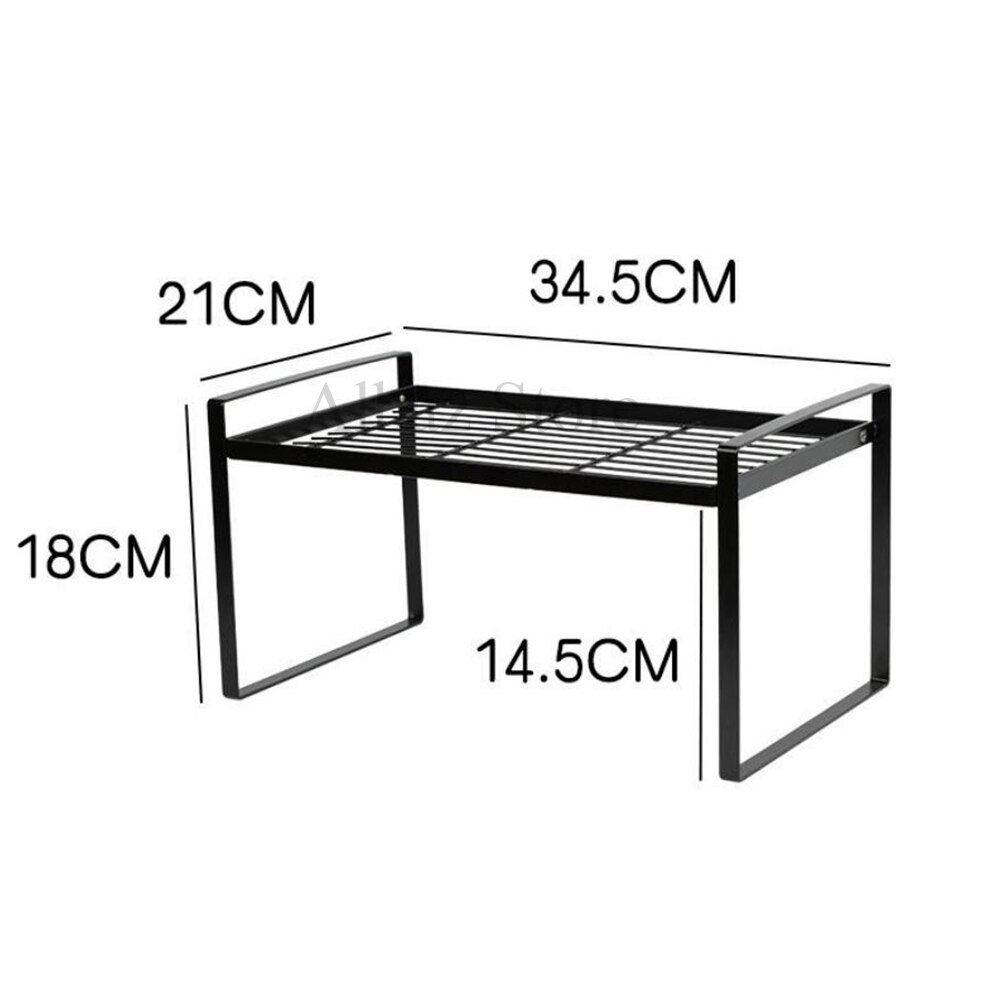 Kitchen Organizer Cabinet Layered Shelves Desktop Storage Cabinets Kitchen Gadget Supplies Storage Rack Spice Jar Cabinet Shelf: Black trumpet