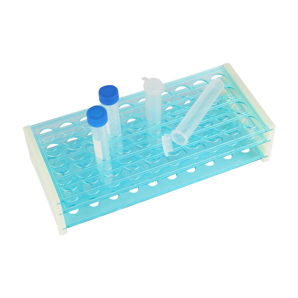 18mm Test Tube Stand Bracket Rack Three Deck Plastic Test Tube Holder 50 Hole Positions Burette Stand Shelf Laboratory Supplies