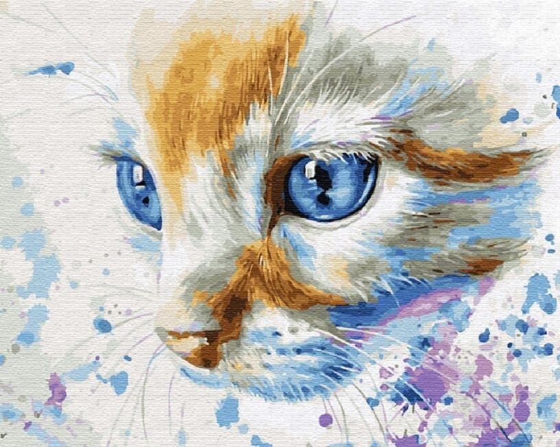 HUACAN, pintura por números, Kits pintados a mano de gatos, pintura al óleo DIY de lienzo para dibujar por números, decoración para el hogar,: SZHC313