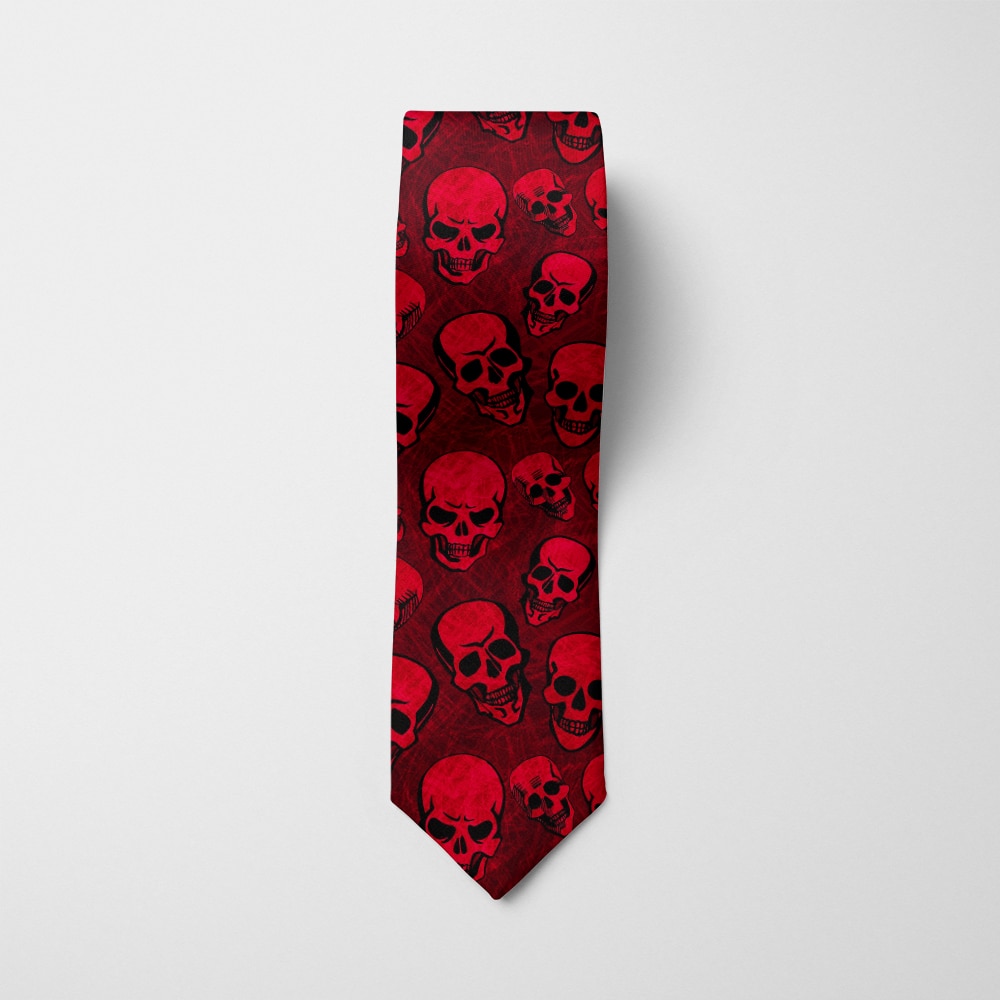 Corbata clásica de con estampado 3D para hombre, corbatas creativas con estampado divertido de calavera para de periódico y boda, corbatas delgadas de poliéster de 8cm de ancho para hombre