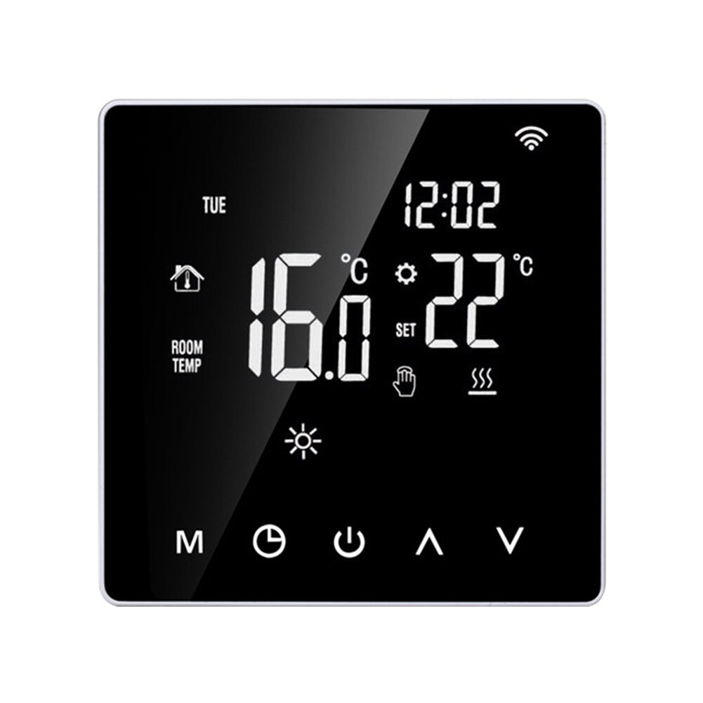 LCD Display Programmable Temperature Controller Touch Screen Flame Retardant PC Home Office Smart Thermostat Electric Heating: With WIFI