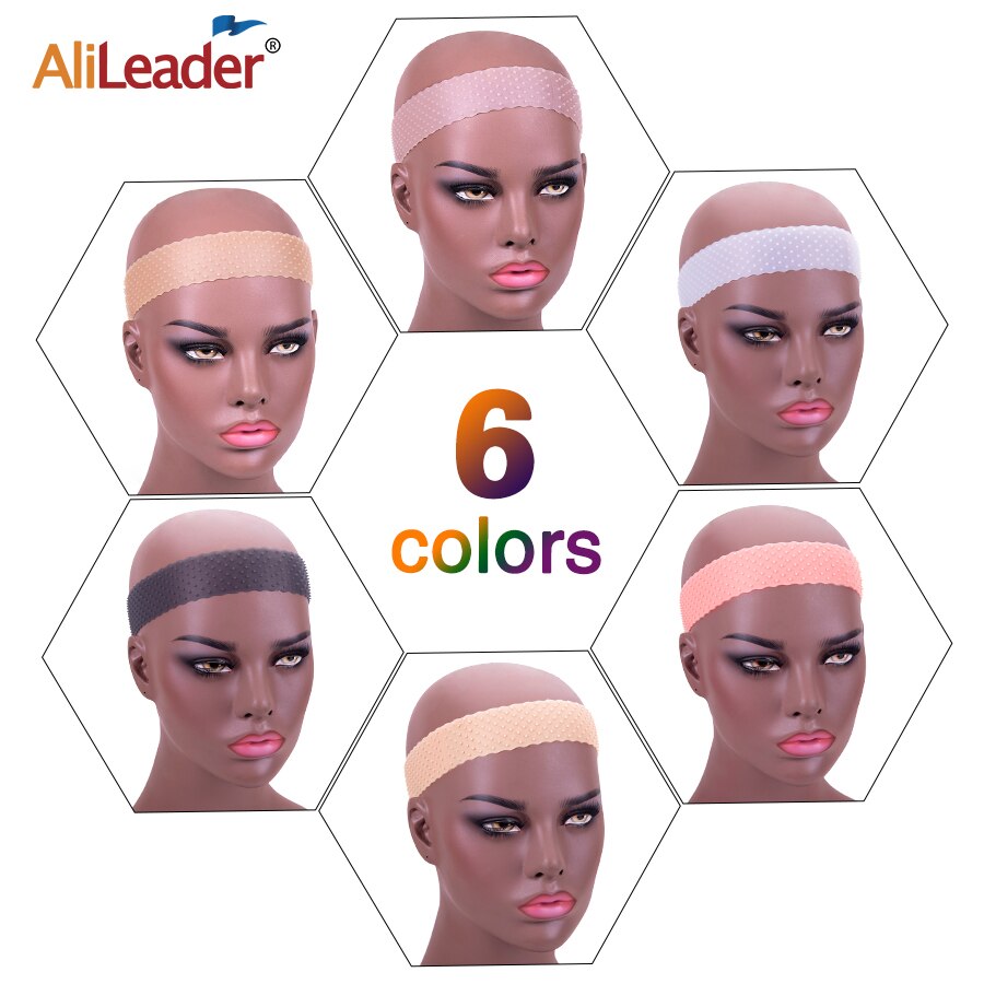 Alileader Silicone bande pour perruque gris rose blanc perruque Silicone bande pour l'usure perruques Transparent Silicone perruque bandeau