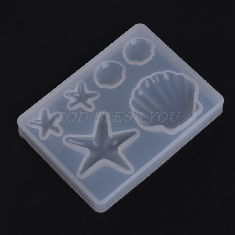 Silicone Mold Diamond Shell Epoxy Resin DIY Jewelry Making Crafts Cake Pendant: 1