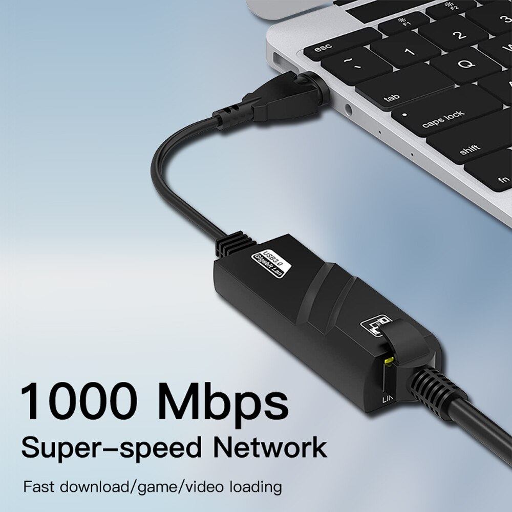 FENVI Adattatore Ethernet USB 3.0 a RJ45 - Scheda di Rete LAN Gigabit 1000Mbps per Macbook Laptop