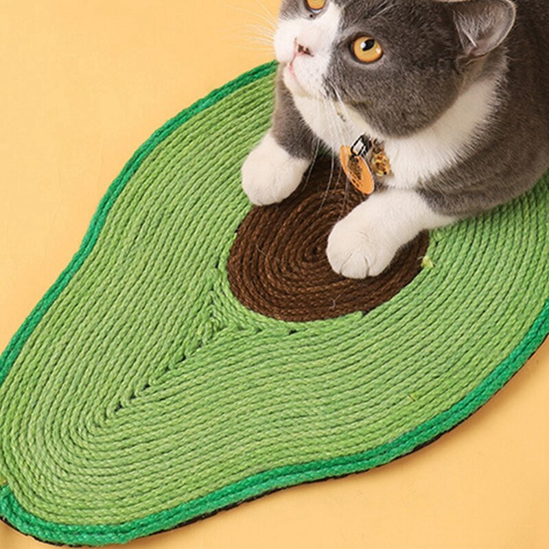 Practical Cat Scratcher Sisal Mat Cute Fruit Shape Cat Scratcher Nail Scraper Cat Toy Chair Table Sofa Cushion