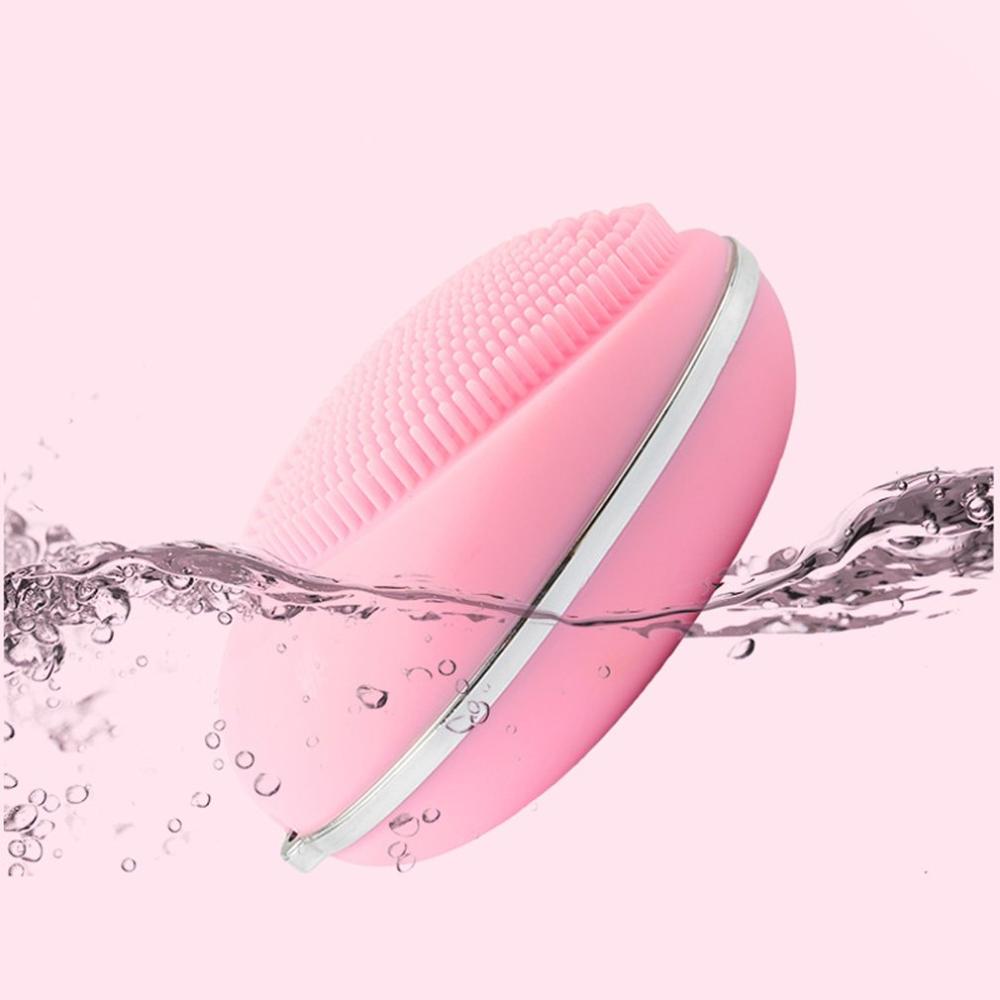 Mini Instrument de nettoyage en Silicone électrique petit oeuf magique forme Massage Vibration brosse de nettoyage du visage