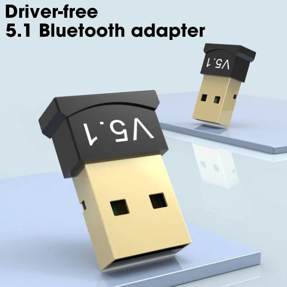 USB Bluetooth 5.1 Adaptador Sem Fio, Receptor do Transmissor, Áudio, Bluetooth, Dongle, PC, Laptop, Computador
