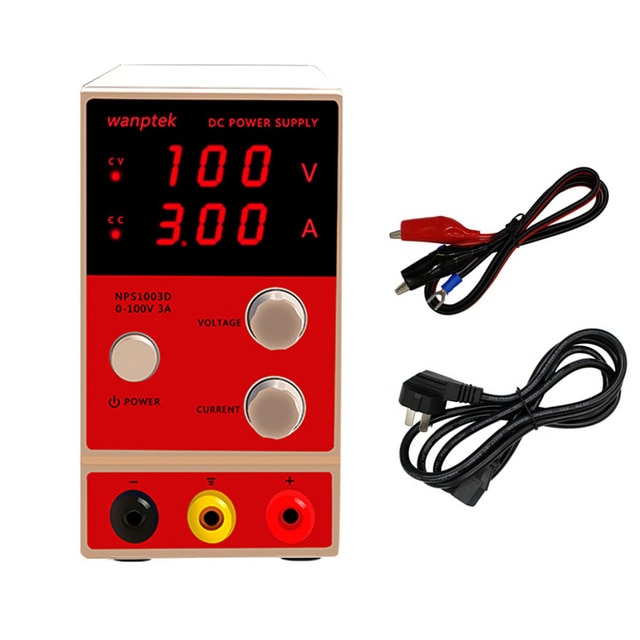 NPS 0-100V 0-10A Laboratorium bench voeding drie Digitale Display verstelbare Mini Schakelaar DC Voeding Voor telefoon reparatie