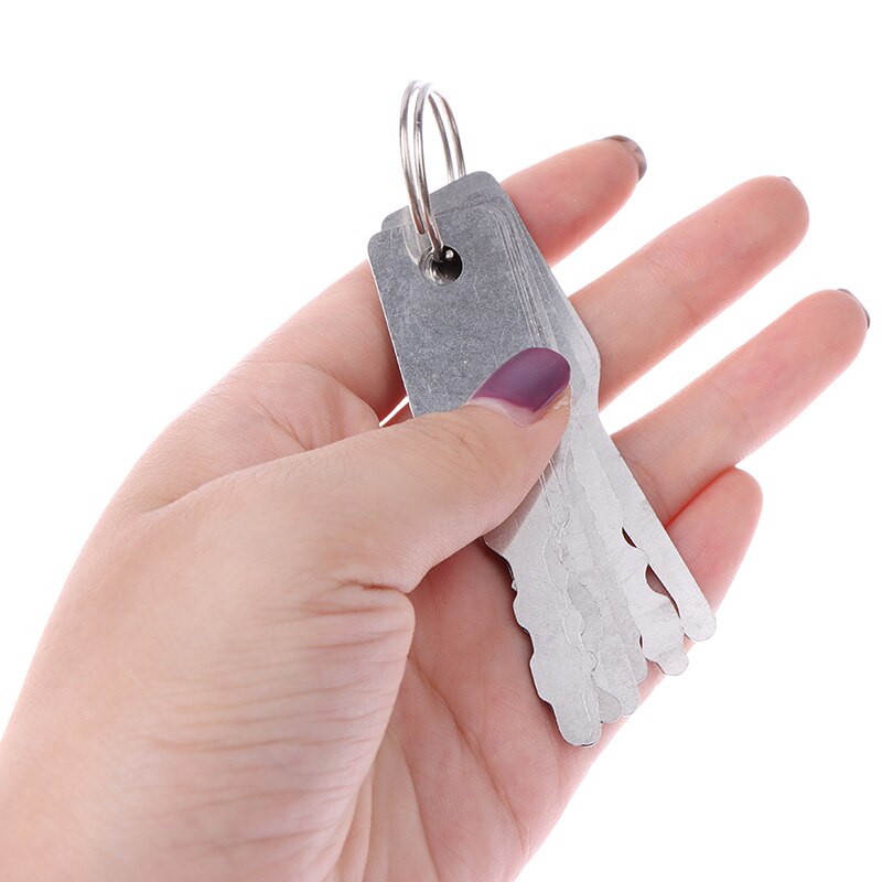 10 Uds. De llaves de acero inoxidable Jiggler de doble cara, kit de reparación de apertura de bloqueo de coche