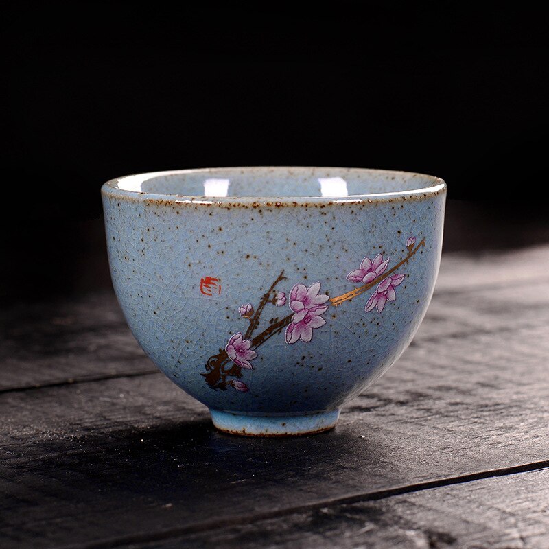 Keramische Thee Cup Creatieve Kung Fu Thee Set Kleine Thee Kom Enkel Cup Retro Thee Set Koffie Kopje Thee Set: B