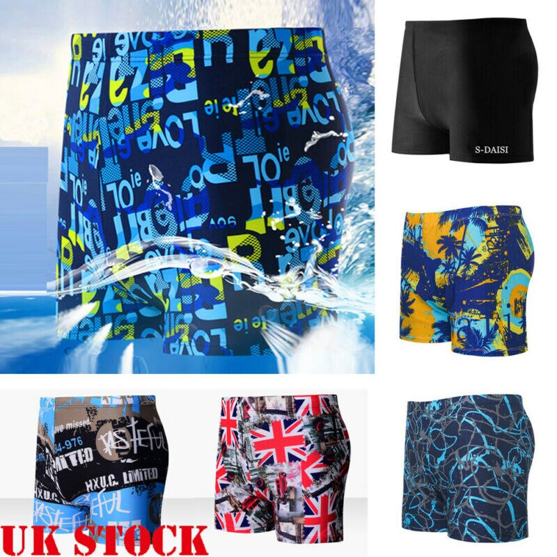 UK Men Beach Swim Jammers Short Beach Swimwear Swimming Trunks Underwear Surf Boxer Brief Pant