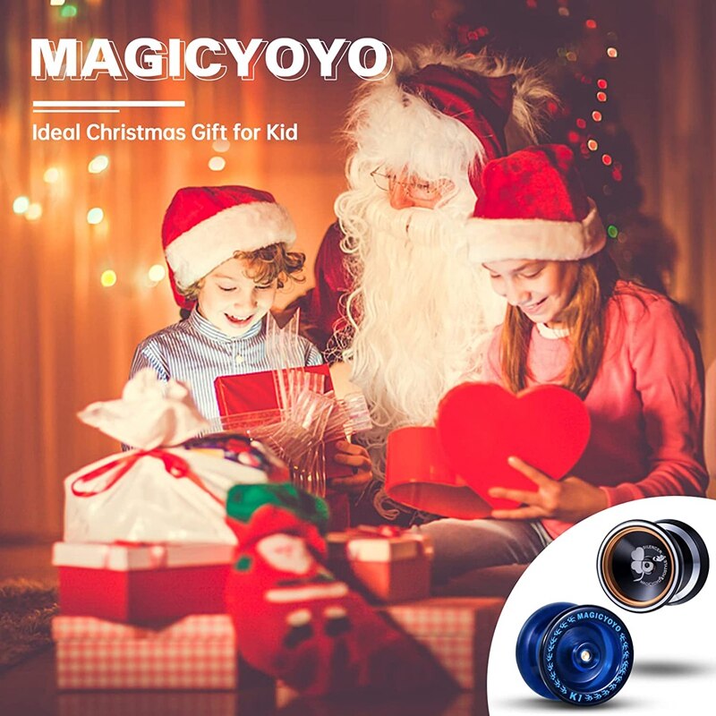 MAGICYOYO Unresponsive Yoyo M001 Responsive Yoyo K1,Butterfly Metal Yoyo Ball with 10 Yoyo Strings+Yoyo Glove+Bag