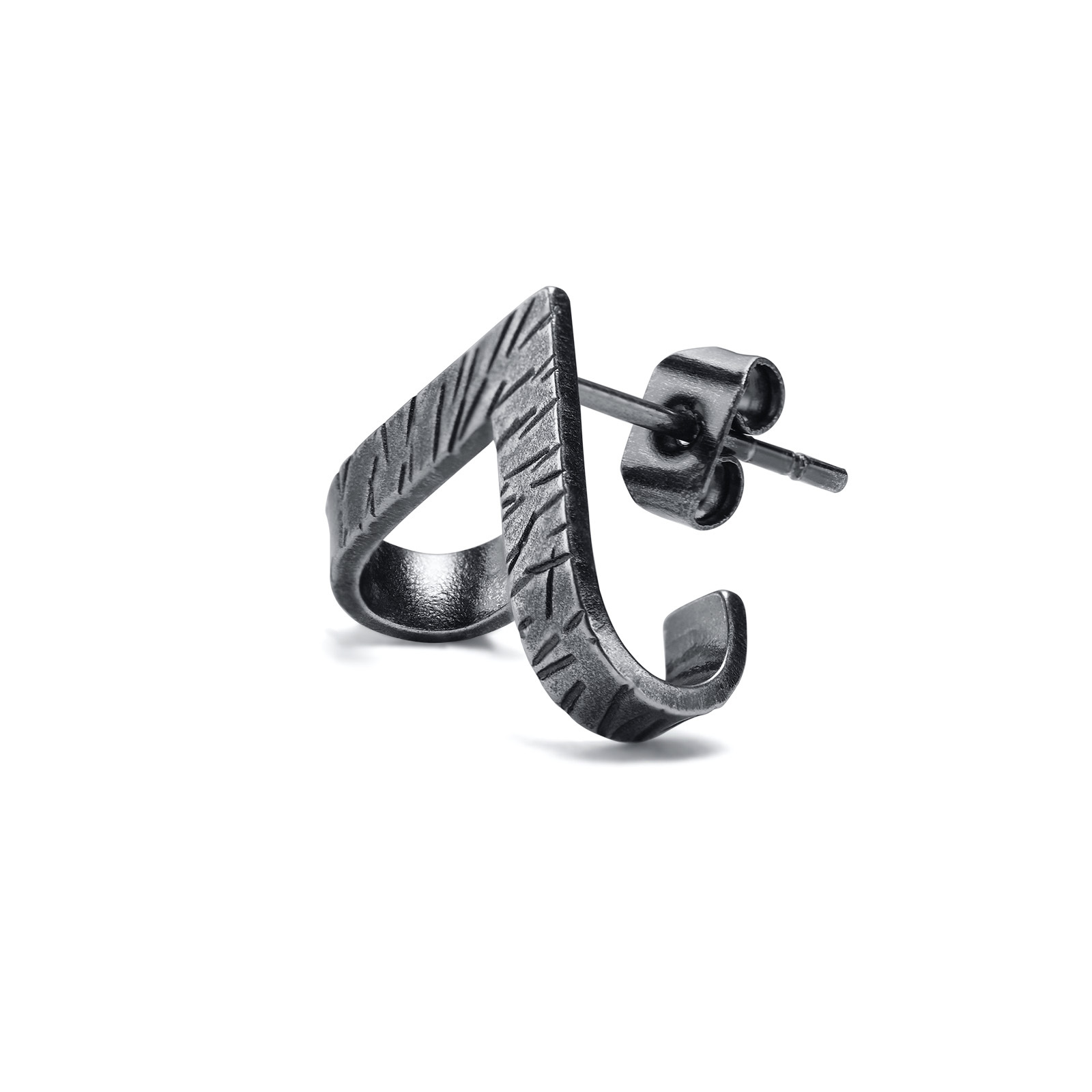 Pendiente geométrico para hombre, pendientes triangulares de acero inoxidable, joyería antialérgica Punk Cool para niños, para él masculino: Chapado en oro antiguo