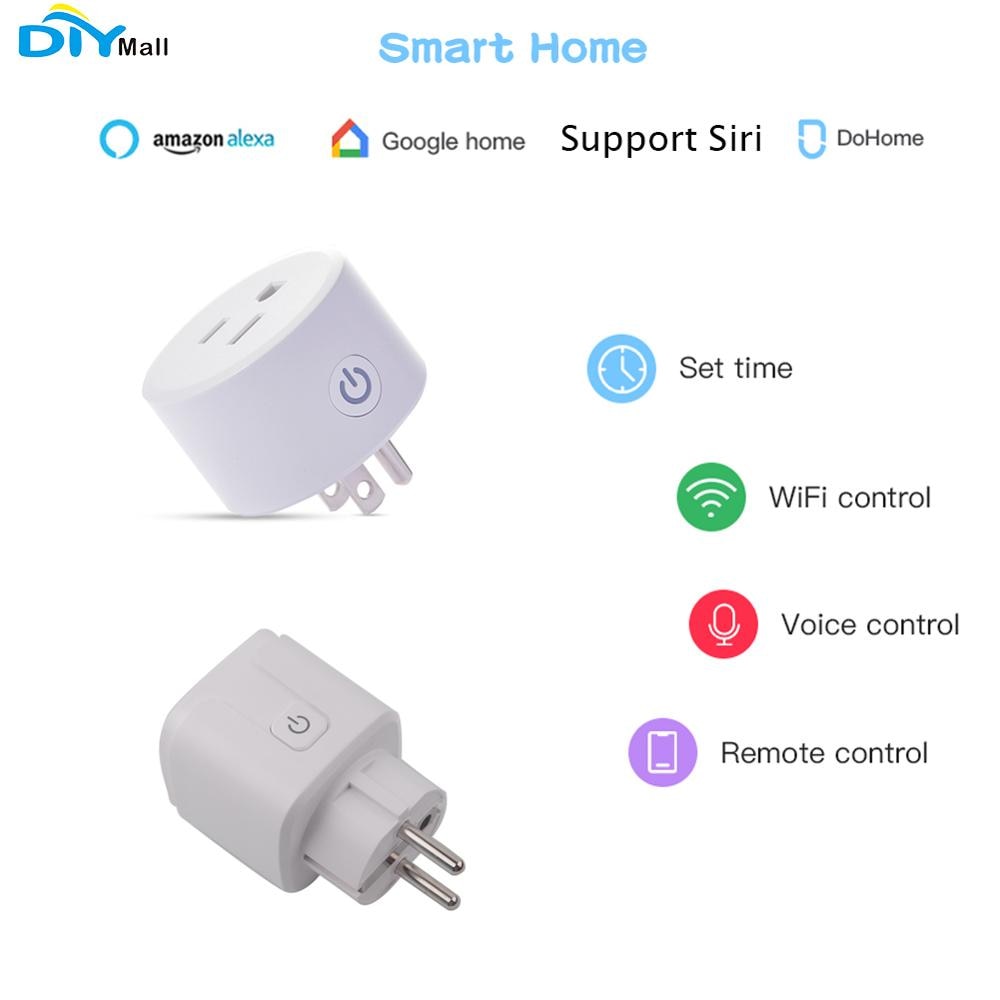 Voor HomeKit Smart Plug US/EU Outlet Socket Werken met Apple Home APP Alexa/Google Assistent Timer Geen hub Vereist 2.4GHz DoHome