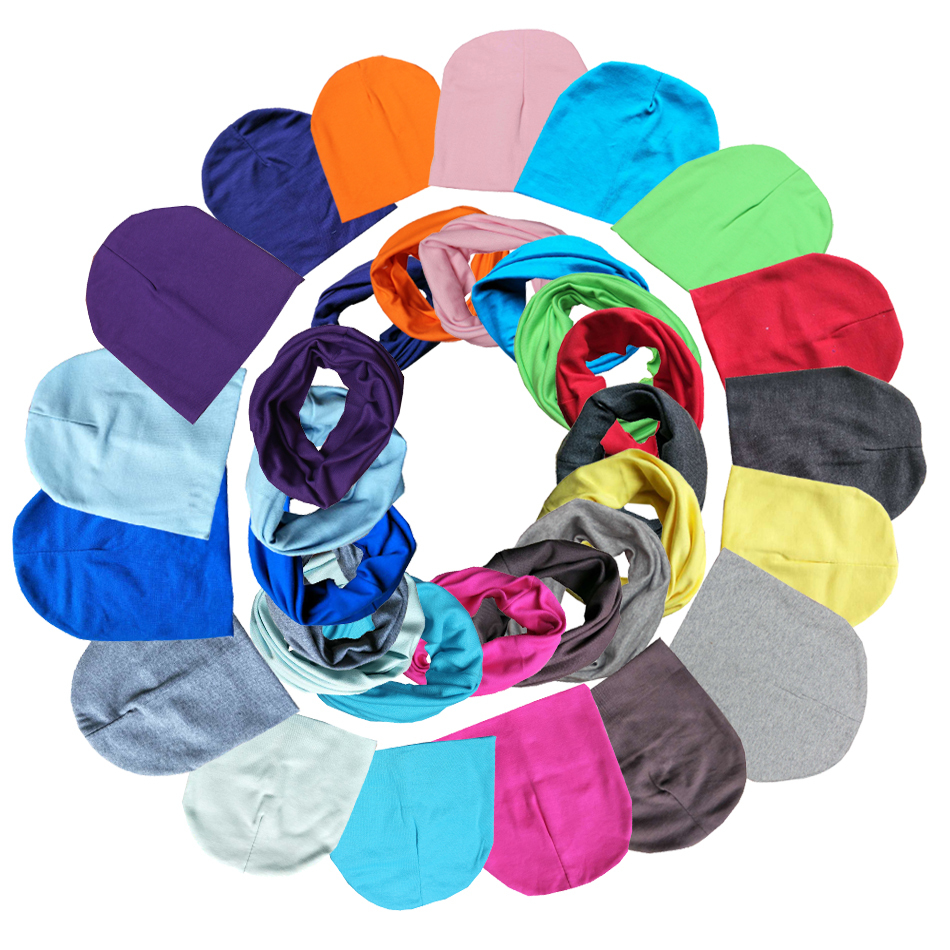 MAYA STEPAN 1 Set Winter Autumn Baby Hat Girl Boy Cap Cotton Scarf Beanie Infant knitted toddlers Children Crochet Snood Cloth