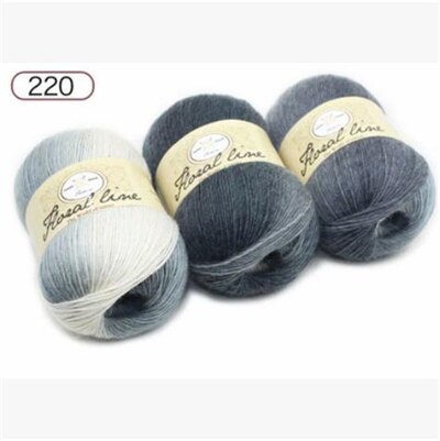 1pc 100g sektion farvet uld regnbue garn hånd strik hæklet tykt garn gør det selv håndværk varmt tørklæde sweater pude 360m: 220