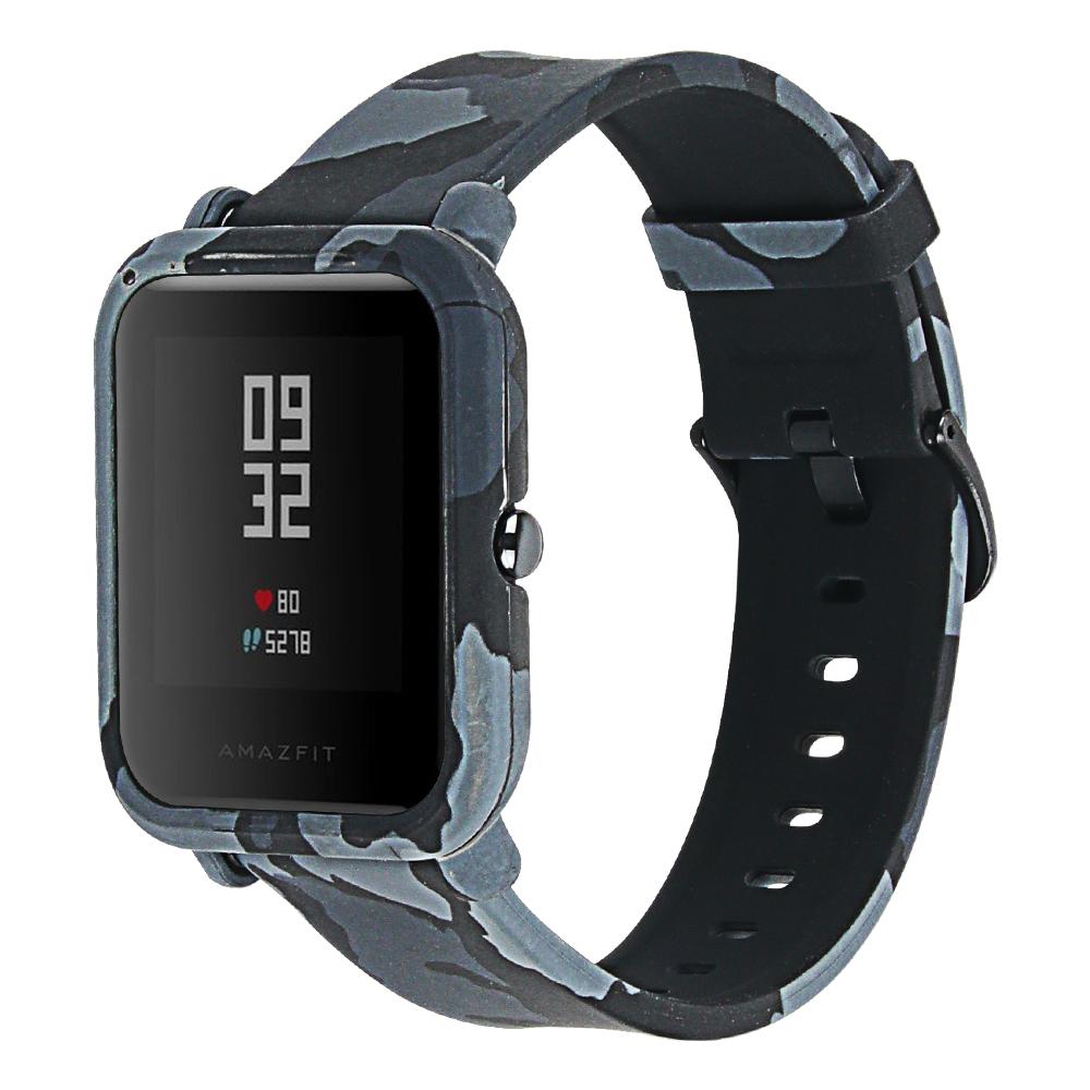 Correa y funda para reloj Amazfit Bip, pulsera de silicona con flor de camuflaje para Huami Amazfit Bip bit Youth, Correa con funda: 7