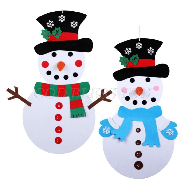 50X100Cm Diy Vilt Snowman Kids Speelgoed Voor Kinderen Kleuterschool Ambachten Vrolijk Kerstfeest Decoratie Educatief Speelgoed