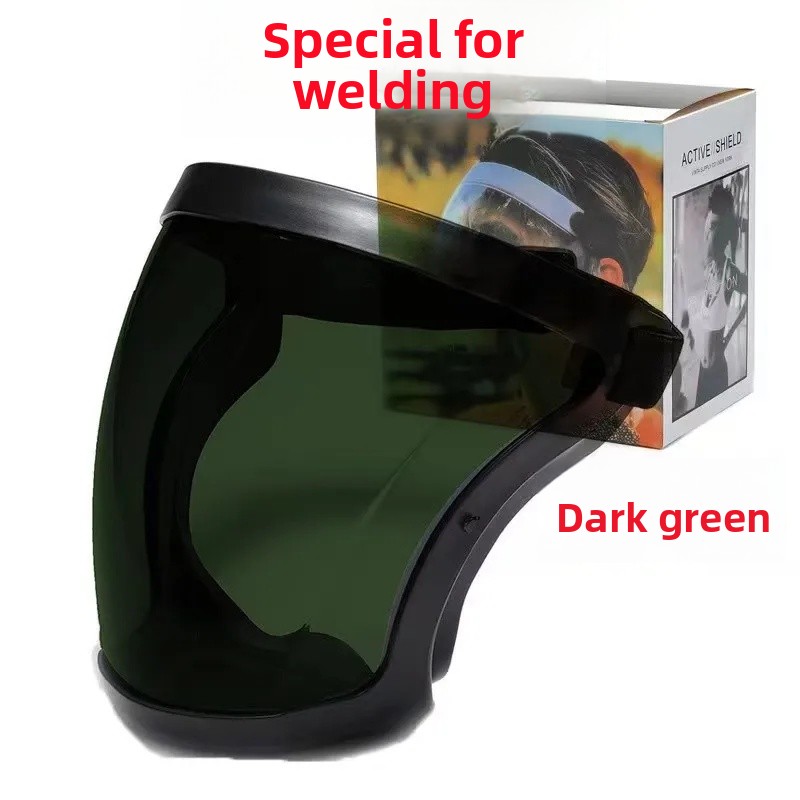 High Definition Transparent Protective Face Mask Dustproof Riding Goggles Safety Protection against Spatter Labor Protection Gla: Yellow
