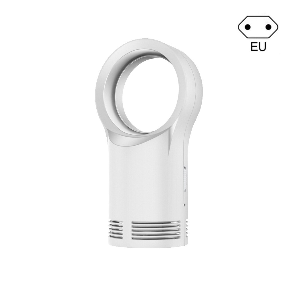 Calentador eléctrico de escritorio sin hojas, calefactor eléctrico con tecnología negra, para el hogar y la Oficina: EU white