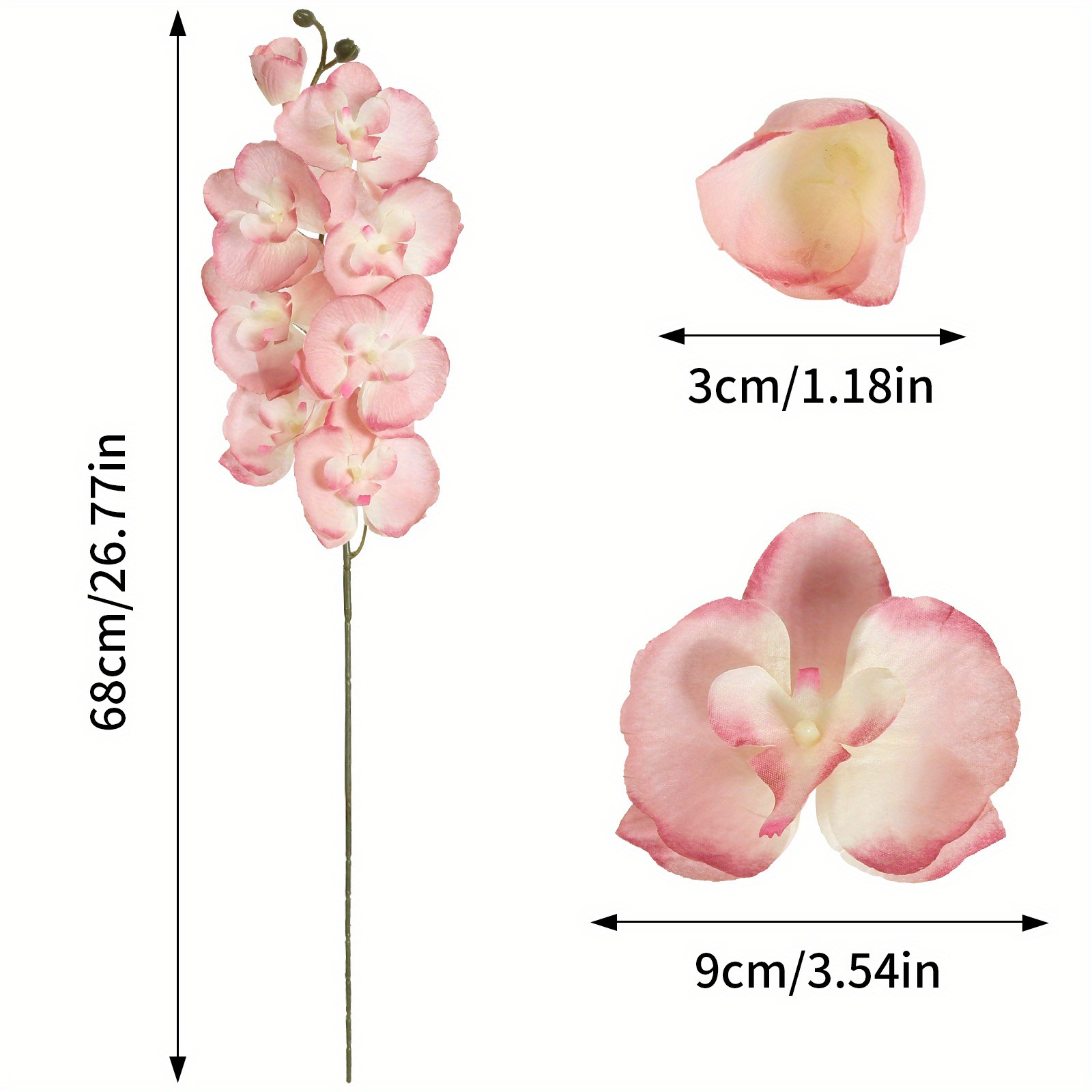 Künstliche Orchideen Phalaenopsis-Blumen für DIY Hochzeits-Tischdekoration, Heim-Party-Deko Perfekt für Valentinstag, Abschlussgeschenke