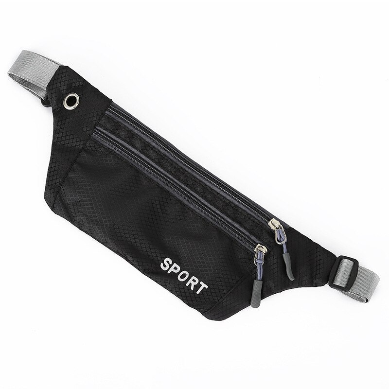 Hjkl nylon löpar midjeväska fitness fanny packs mobiltelefon hållare ficka jogging sport camping vandring bälte vattenflaska väskor: B