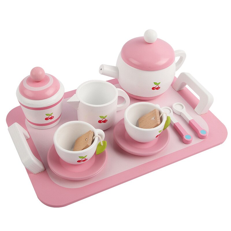 Baby Speelgoed Simulatie Elektrische Rijstkoker/Afternoon Thee Set Houten Speelgoed Voor Kinderen Keuken Speelgoed Set Educatief Speelgoed