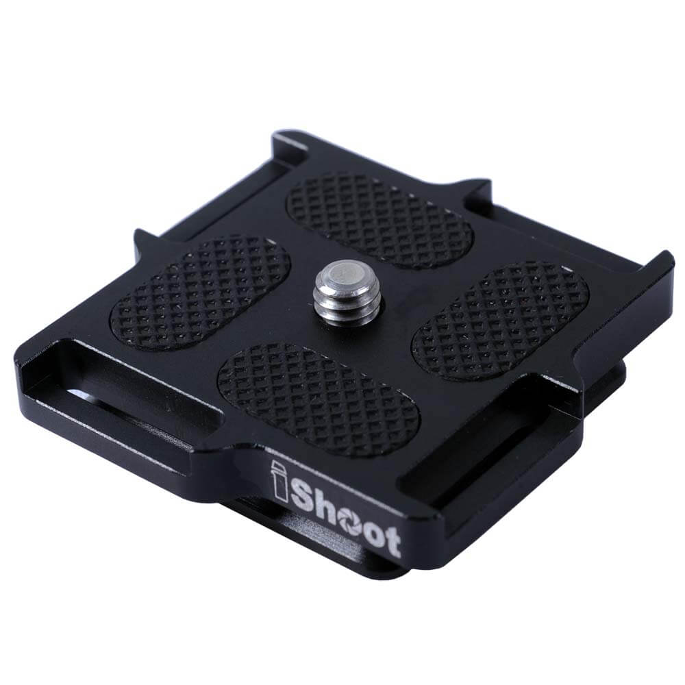 Ishoot Vierkante Camera Quick Release Plaat QS-50 Met 1/4 "Schroef Voor Micro Dslr Camera 'S Zonder Batterij Grip En Arca-Zwitserse Fit