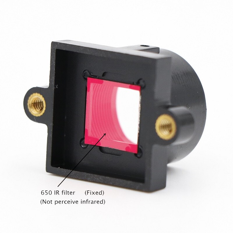 Monture d'objectif M12 x 0.5 | Avec filtre 650 IR, trou de 20mm, pour caméra CMOS CCTV