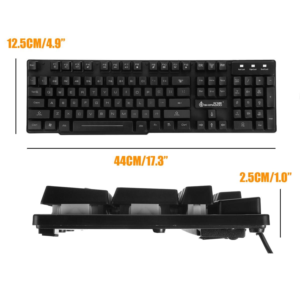 Gaming Keyboard Imitation Mechanical Keyboard Gaming USB 104 Keycaps Russian Gamer Keyboard With Backlight RGB Key Board