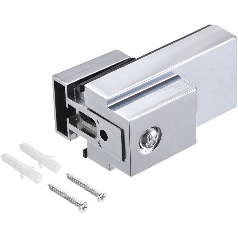 Gl Shelf Bracket, Gl Clamp Solid Zinc Alloy Adjustable Wall Mount for 4-15mm Wood or Gl Shelves, 4Pcs