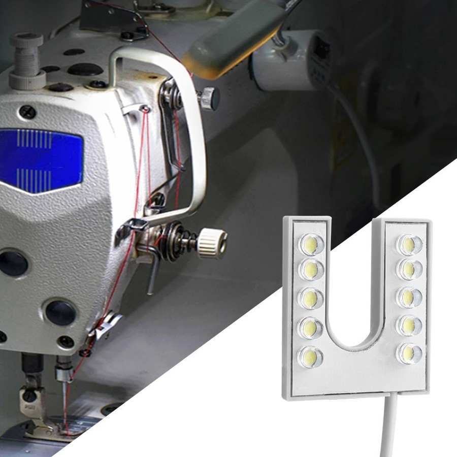 Led Licht Flexibele Zwanenhals Lamp Met Magnetische Voet Voor Naaimachine 110-265V Eu Plug Lamp Naaimachine