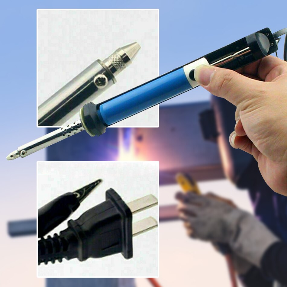 High Quality EU 2in1 40W 220V Soldering Iron PCB Solder Sucker Desoldering Vacuum Pump Welding Tool Soldering Iron