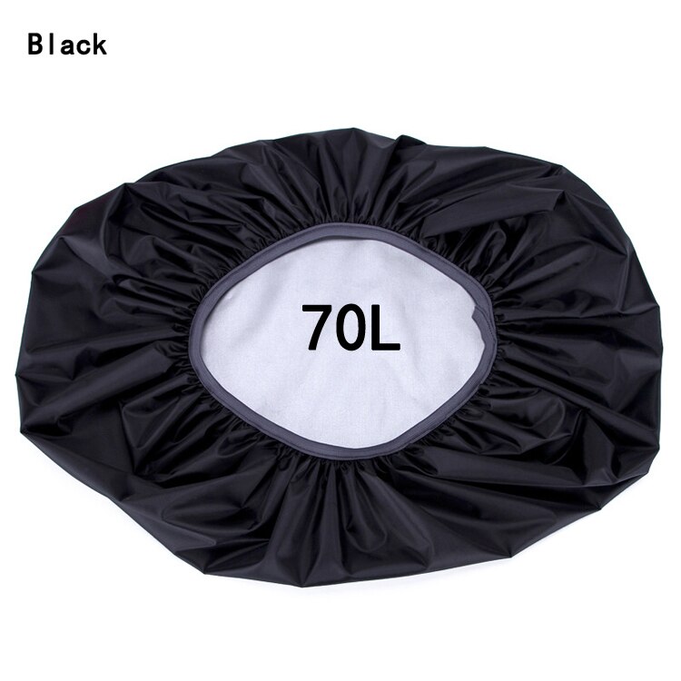 35L-80L Outdoor Sport Draagbare Tas Regenhoes Waterdichte Rugzak Camping Wandelen Fietsen Dust Rain Cover Camouflage Zwart Nylon: Black 70L