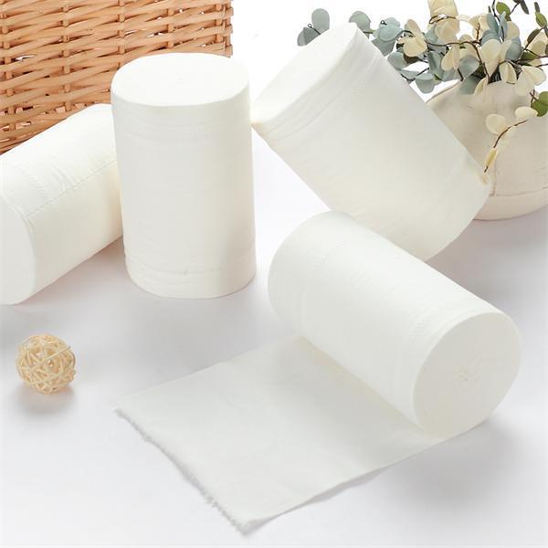 10 Rolls Toilet Tissue 3 Layer Toilet Paper Roll Home Hotel Restaurant Bathroom Washroom Soft Tissue Roll Wood Pulp Paper