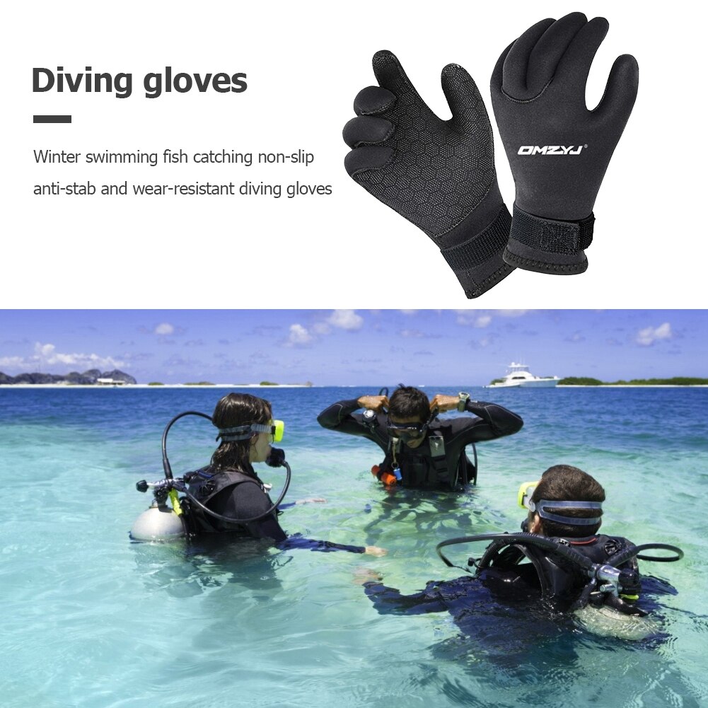 5mm Neoprene Swimming Scuba Diving Gloves Anti Slip Keep Warm Winter Gloves for Men Snorkeling Surfing Skiing Water SportsSupply