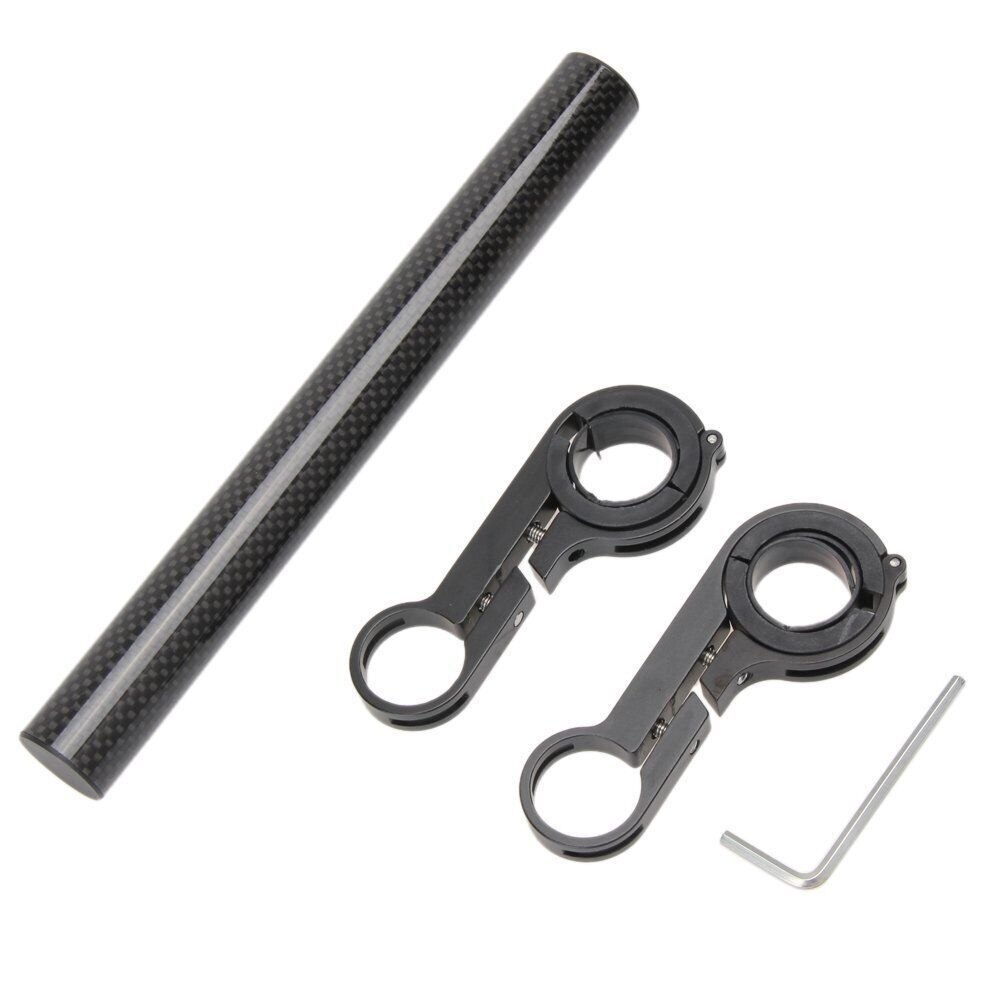 10/20/30cm cykel styr forlænger mountainbike front lys beslag computer holder lampe støtte stativ legeret fiber stativ